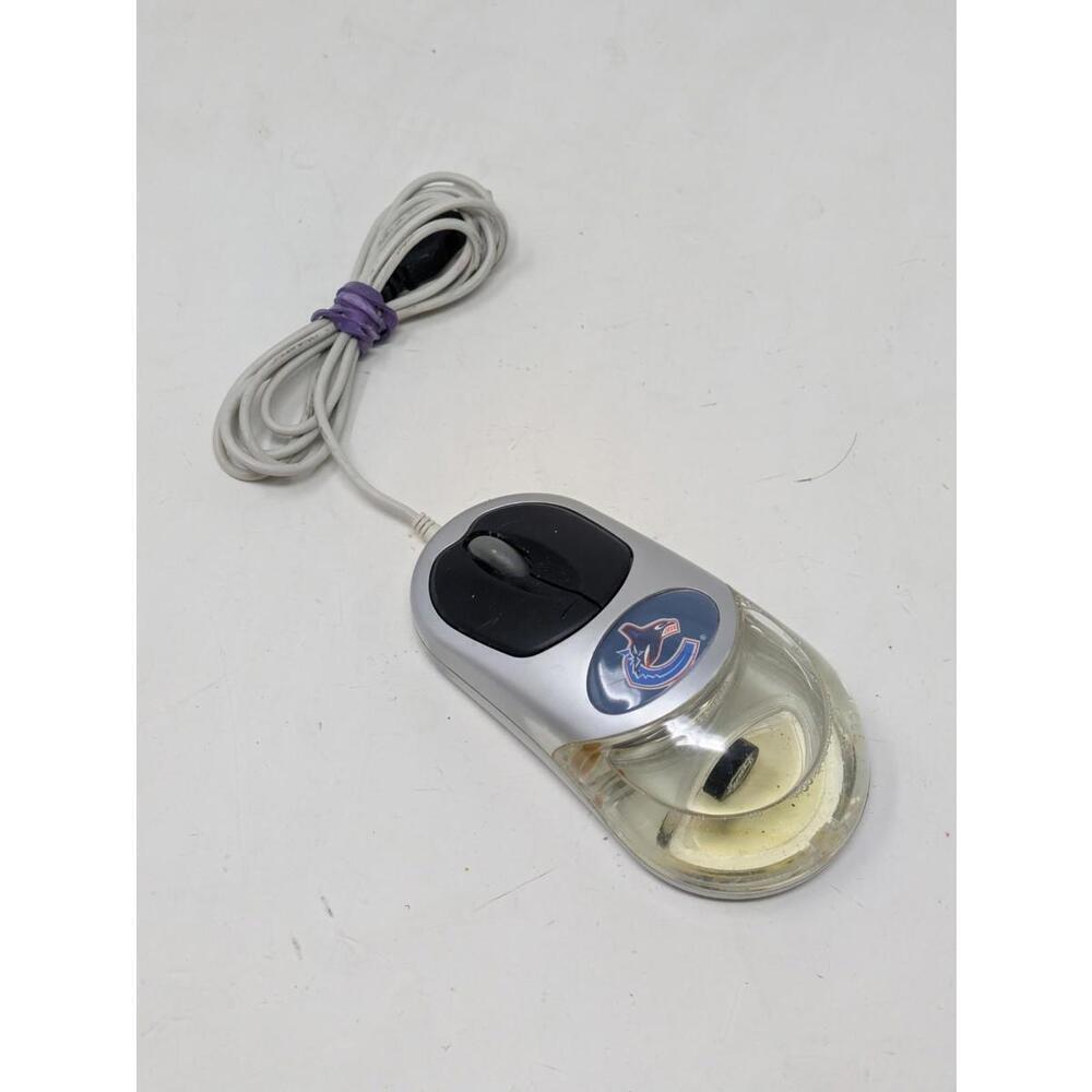 Aqua Mouse Vancouver Canucks Hockey NHL Optical USB Wired 2008